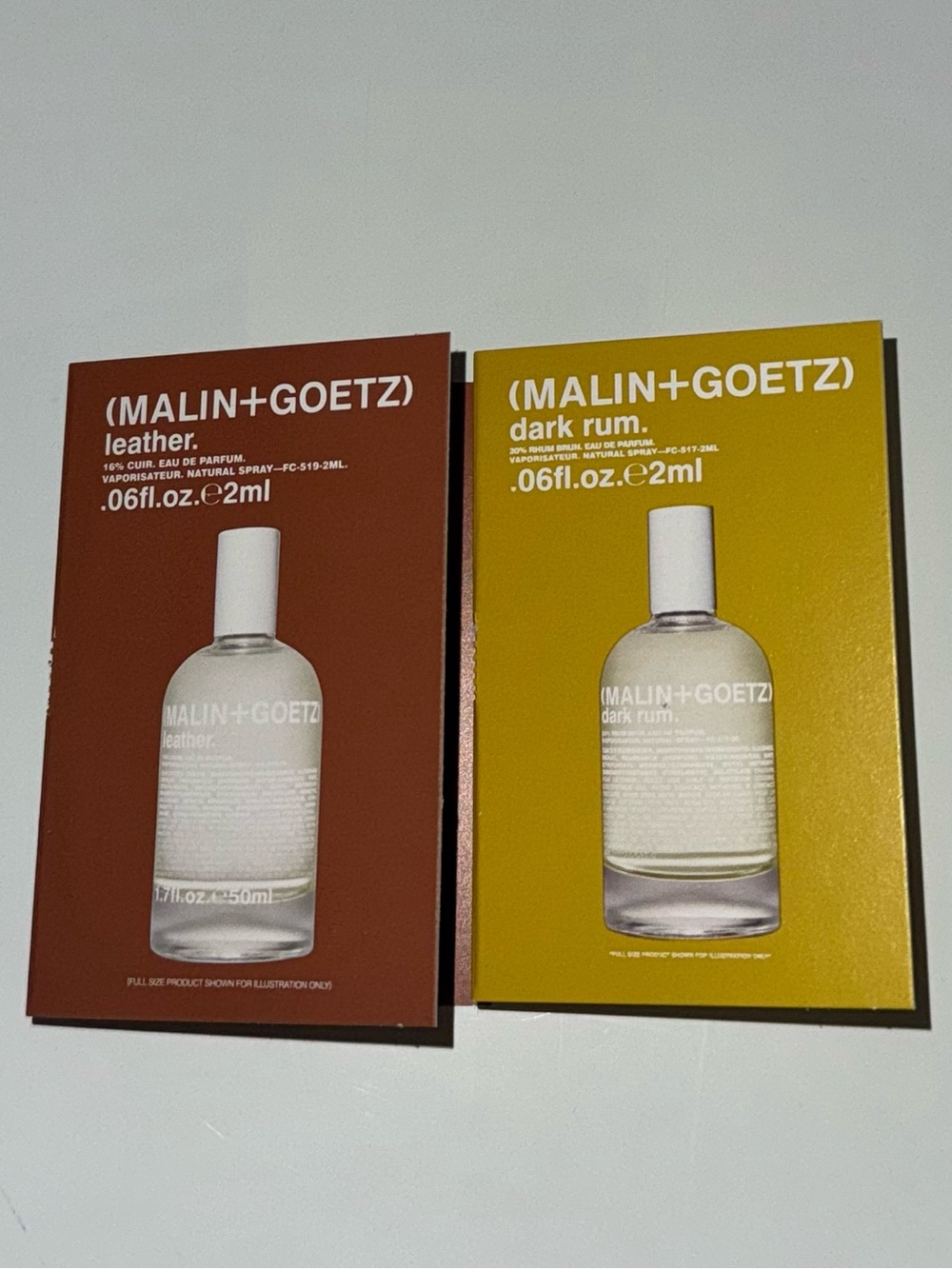 Malin + Goetz Leather & Dark Rum Samples